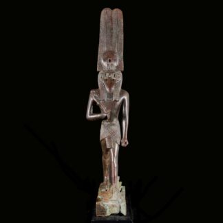 Bronze-Statuette des falkenköpfigen Gottes Month