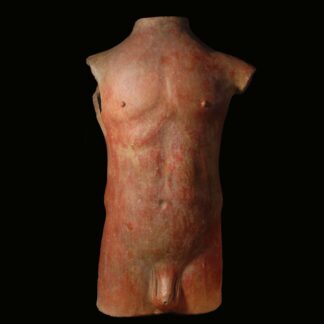 Lebensgroßer etruskischer Terrakotta-Votiv-Torso eines jungen Mannes