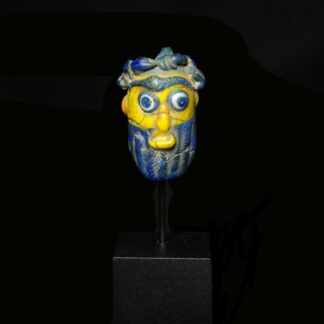 Phoenician Glass Amulet of a Bearded Man