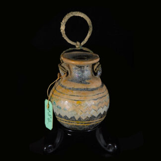 Eastern Greek Core-Formed Glass Aryballos with the Original Bronze Suspension