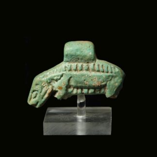 Großes Fayence-Amulett einer Sau der Göttin Nut