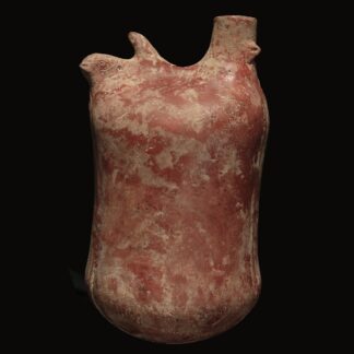 Important Urartian Vessel in Form of a Wineskin with Animal Heads