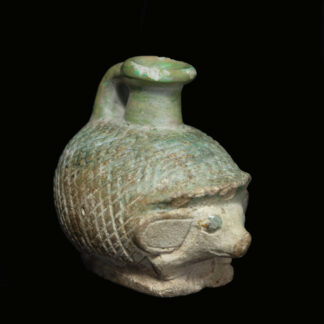 Eastern Greek Faience Aryballos in Form of a Hedgehog