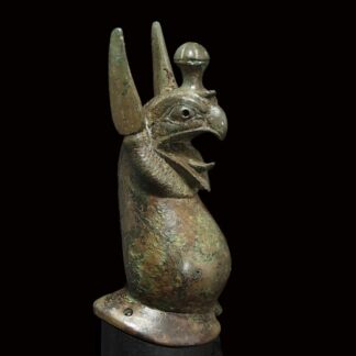 Archaic Bronze Protome of a Griffin