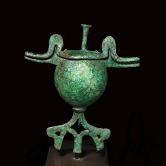 Geometric Bronze Pyxis