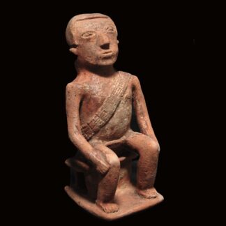 Published Seated Statue of a Coquero of the Capulí Culture