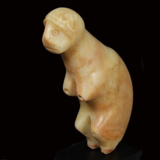 Large Bactrian Alabaster Seated Monkey